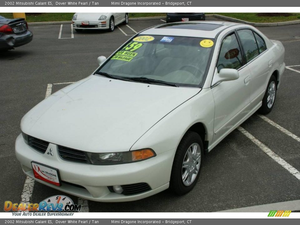 2002 Mitsubishi Galant ES Dover White Pearl / Tan Photo #1