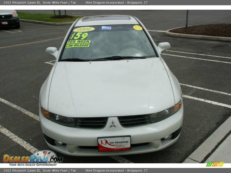 2002 Mitsubishi Galant ES Dover White Pearl / Tan Photo #2