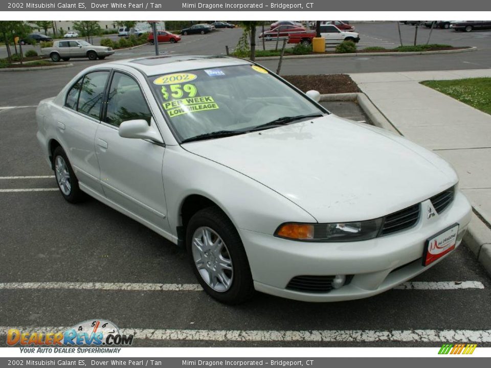 2002 Mitsubishi Galant ES Dover White Pearl / Tan Photo #3