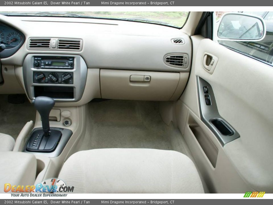 2002 Mitsubishi Galant ES Dover White Pearl / Tan Photo #14