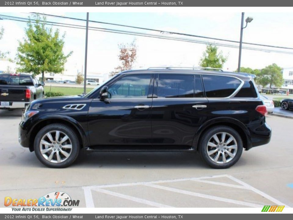 2012 Infiniti QX 56 Black Obsidian / Wheat Photo #8