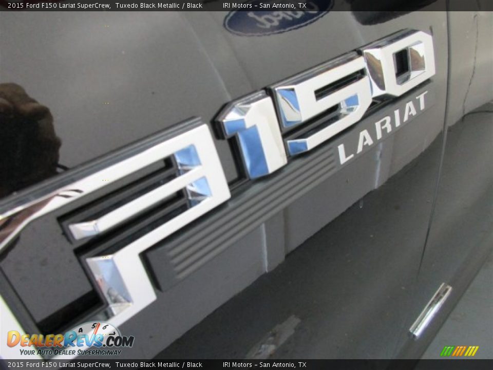 2015 Ford F150 Lariat SuperCrew Tuxedo Black Metallic / Black Photo #4