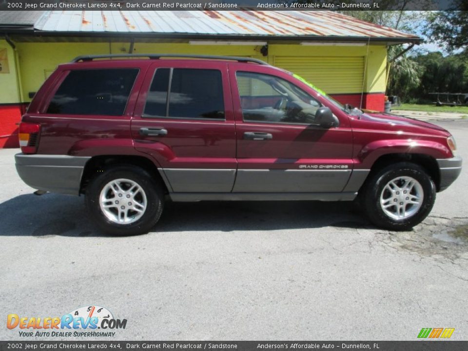 2002 Jeep Grand Cherokee Laredo 4x4 Dark Garnet Red Pearlcoat / Sandstone Photo #2