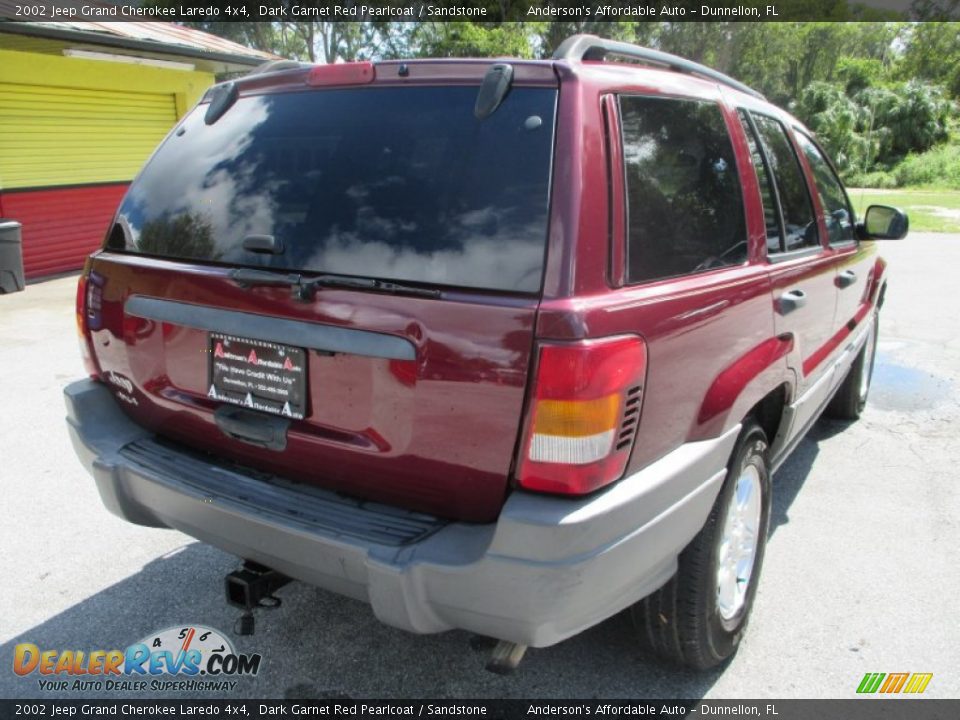 2002 Jeep Grand Cherokee Laredo 4x4 Dark Garnet Red Pearlcoat / Sandstone Photo #3