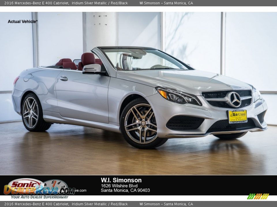 2016 Mercedes-Benz E 400 Cabriolet Iridium Silver Metallic / Red/Black Photo #1