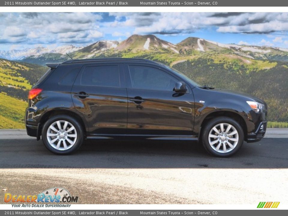 2011 Mitsubishi Outlander Sport SE 4WD Labrador Black Pearl / Black Photo #2