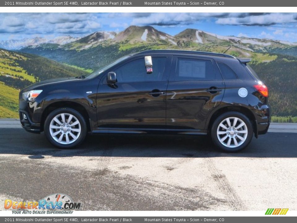 2011 Mitsubishi Outlander Sport SE 4WD Labrador Black Pearl / Black Photo #6