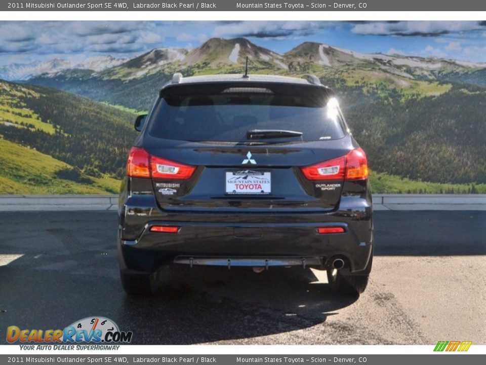 2011 Mitsubishi Outlander Sport SE 4WD Labrador Black Pearl / Black Photo #9