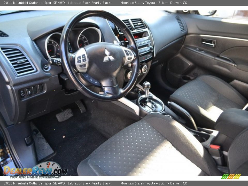 2011 Mitsubishi Outlander Sport SE 4WD Labrador Black Pearl / Black Photo #10