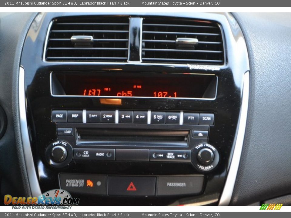 2011 Mitsubishi Outlander Sport SE 4WD Labrador Black Pearl / Black Photo #16