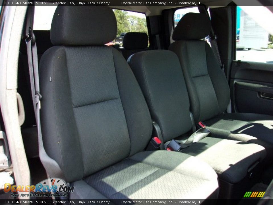 2013 GMC Sierra 1500 SLE Extended Cab Onyx Black / Ebony Photo #12