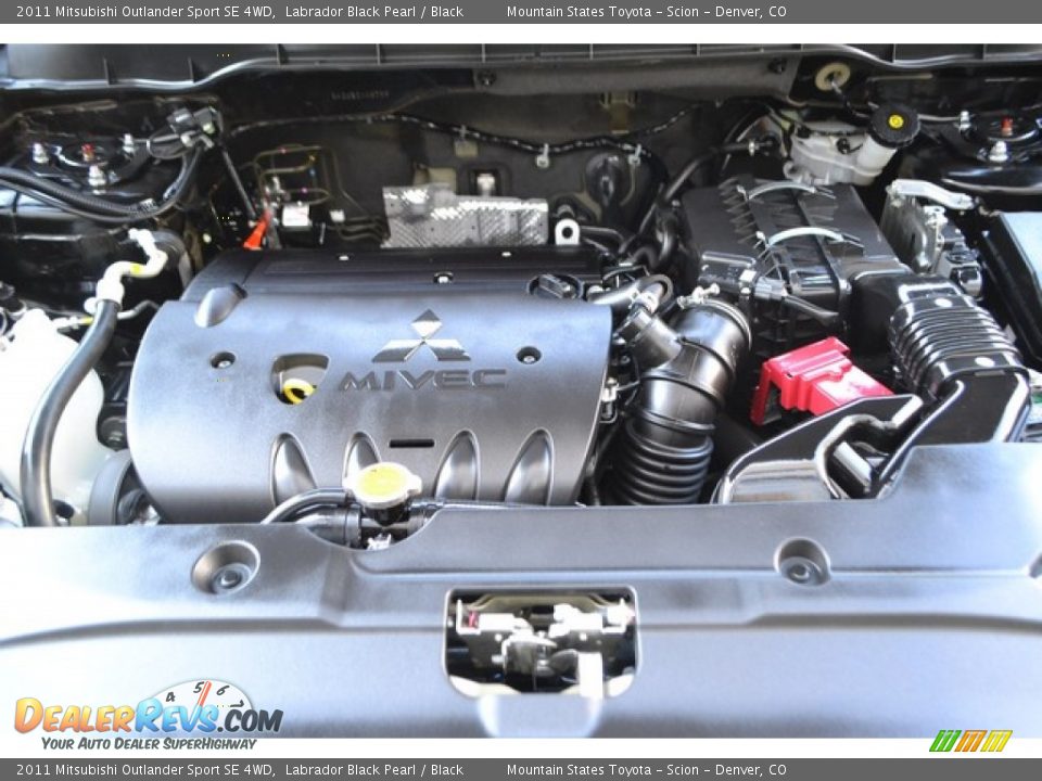 2011 Mitsubishi Outlander Sport SE 4WD Labrador Black Pearl / Black Photo #28