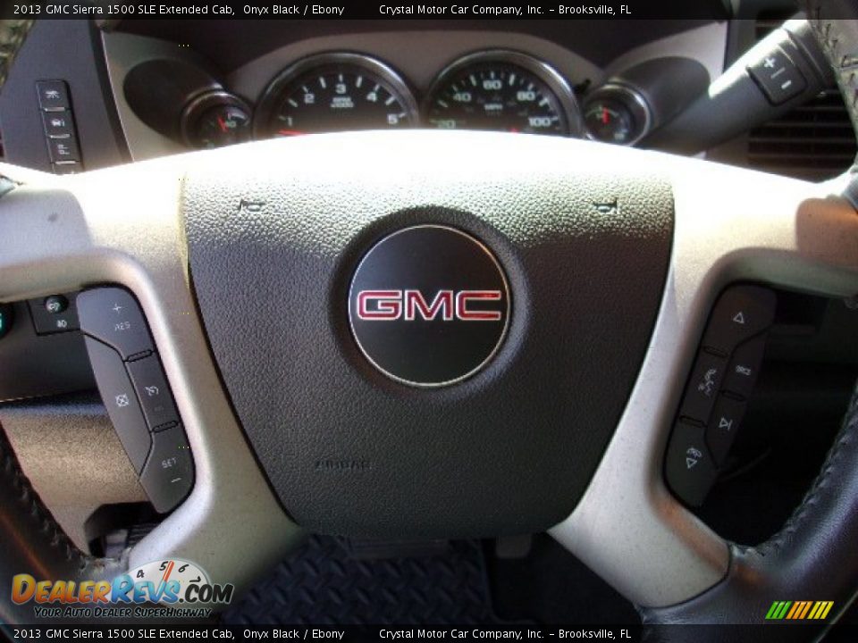 2013 GMC Sierra 1500 SLE Extended Cab Onyx Black / Ebony Photo #21