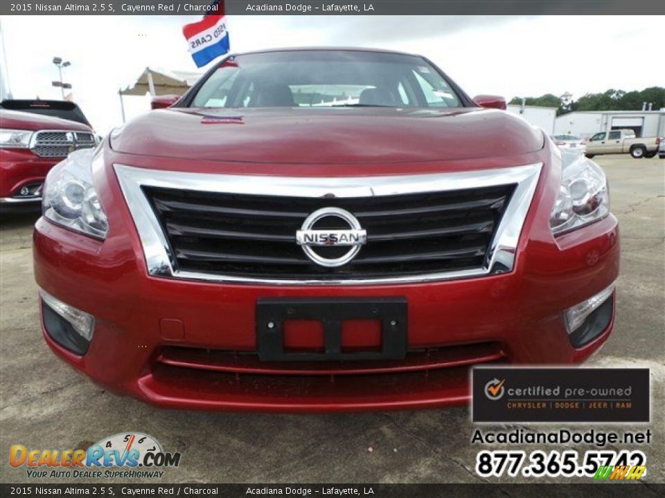 2015 Nissan Altima 2.5 S Cayenne Red / Charcoal Photo #13