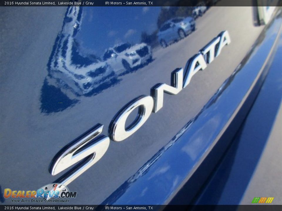 2016 Hyundai Sonata Limited Lakeside Blue / Gray Photo #5