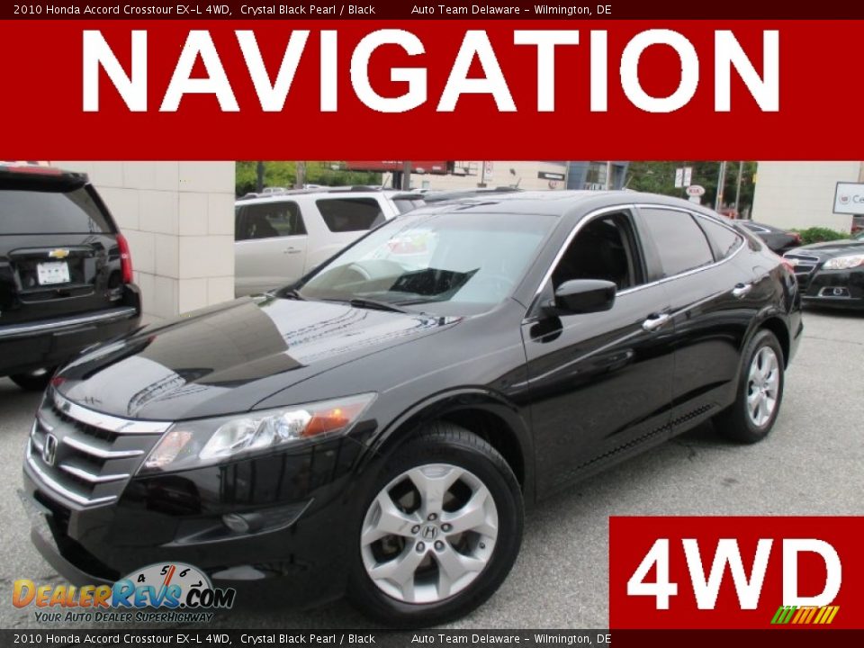 2010 Honda Accord Crosstour EX-L 4WD Crystal Black Pearl / Black Photo #1