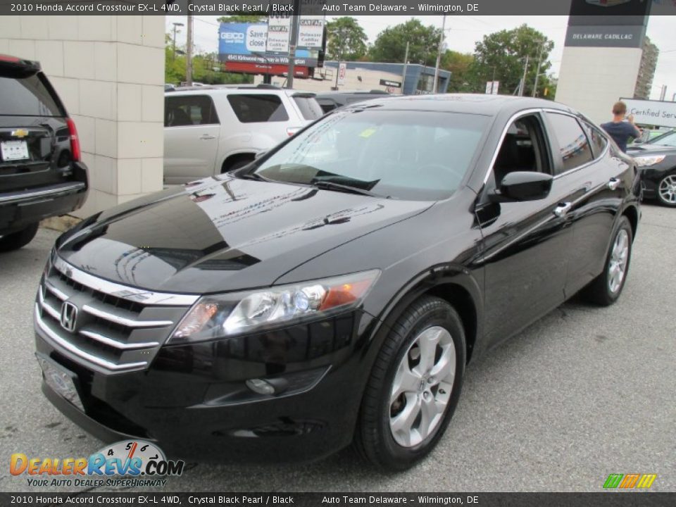 2010 Honda Accord Crosstour EX-L 4WD Crystal Black Pearl / Black Photo #2