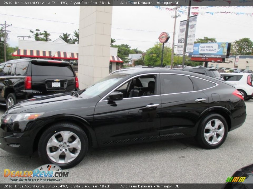2010 Honda Accord Crosstour EX-L 4WD Crystal Black Pearl / Black Photo #3