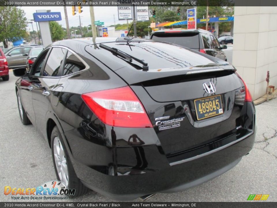 2010 Honda Accord Crosstour EX-L 4WD Crystal Black Pearl / Black Photo #4