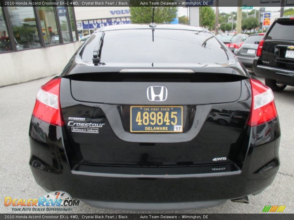 2010 Honda Accord Crosstour EX-L 4WD Crystal Black Pearl / Black Photo #5