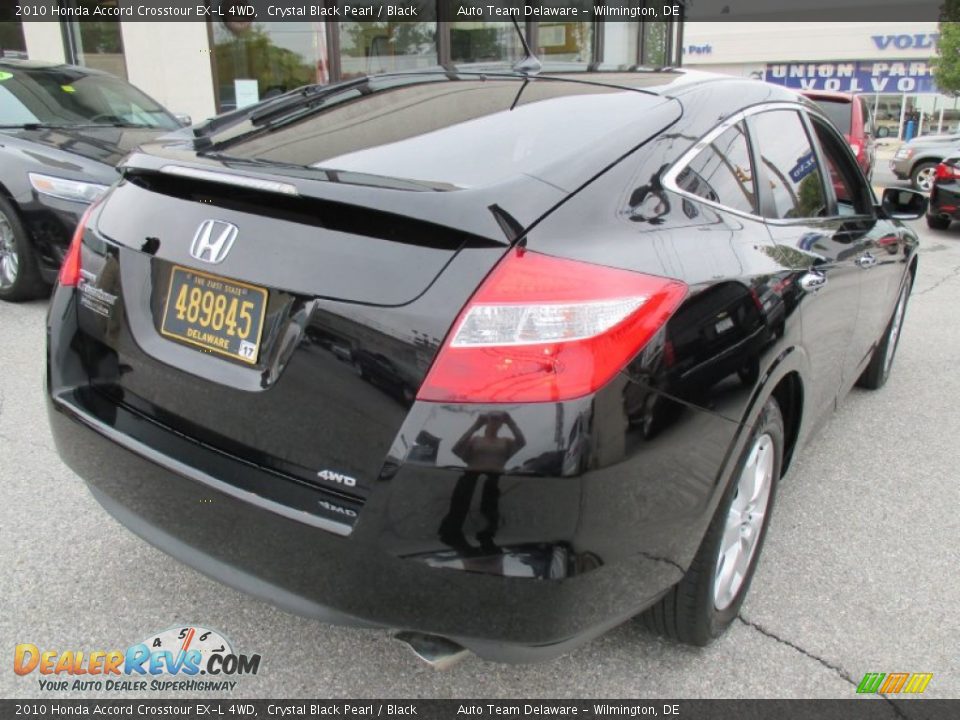 2010 Honda Accord Crosstour EX-L 4WD Crystal Black Pearl / Black Photo #6