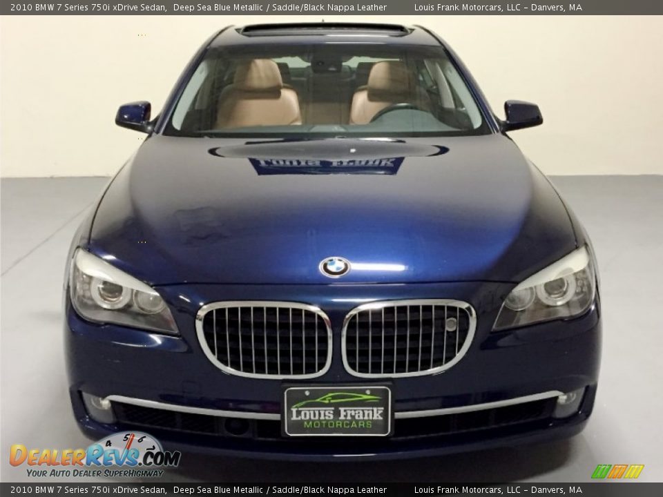 2010 BMW 7 Series 750i xDrive Sedan Deep Sea Blue Metallic / Saddle/Black Nappa Leather Photo #7