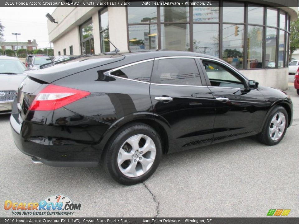 2010 Honda Accord Crosstour EX-L 4WD Crystal Black Pearl / Black Photo #7