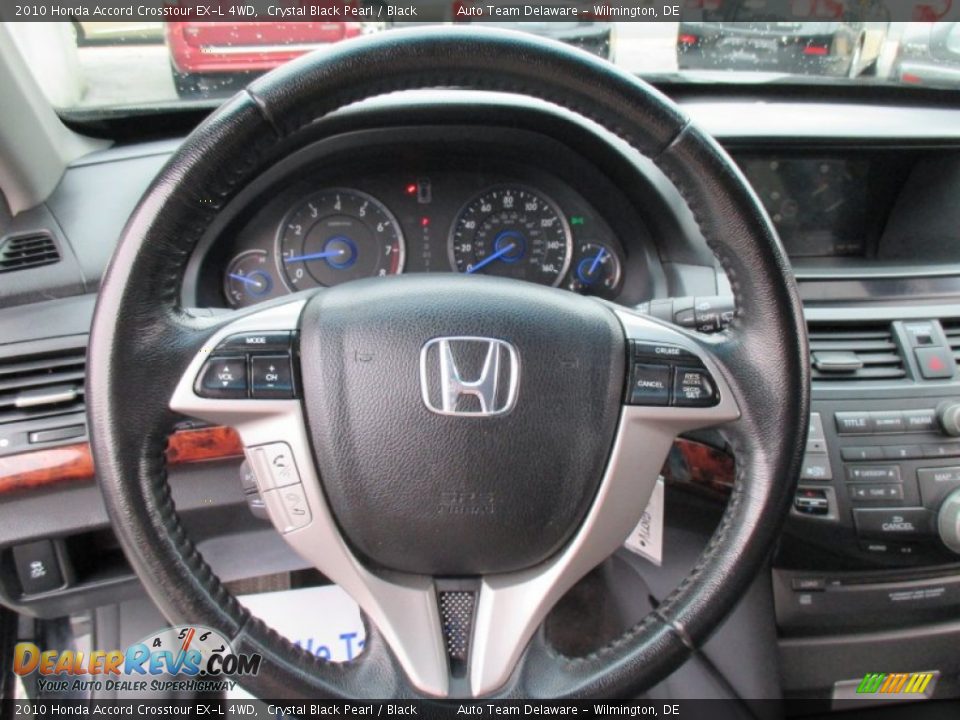2010 Honda Accord Crosstour EX-L 4WD Crystal Black Pearl / Black Photo #12
