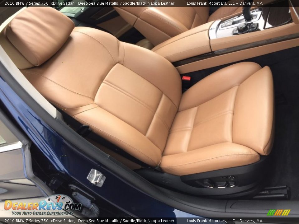 2010 BMW 7 Series 750i xDrive Sedan Deep Sea Blue Metallic / Saddle/Black Nappa Leather Photo #15