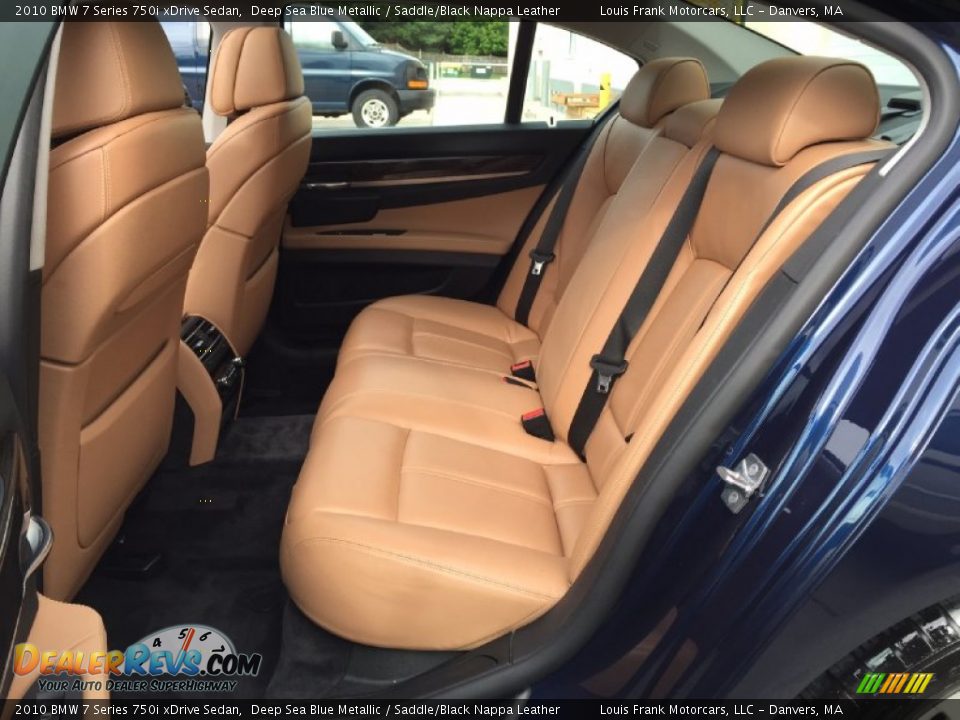 2010 BMW 7 Series 750i xDrive Sedan Deep Sea Blue Metallic / Saddle/Black Nappa Leather Photo #16