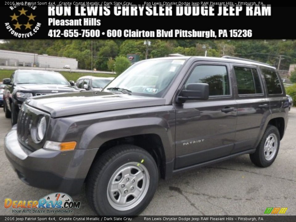 2016 Jeep Patriot Sport 4x4 Granite Crystal Metallic / Dark Slate Gray Photo #1