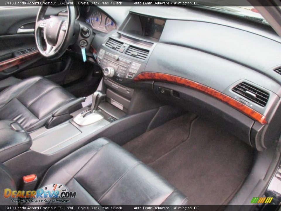 2010 Honda Accord Crosstour EX-L 4WD Crystal Black Pearl / Black Photo #18