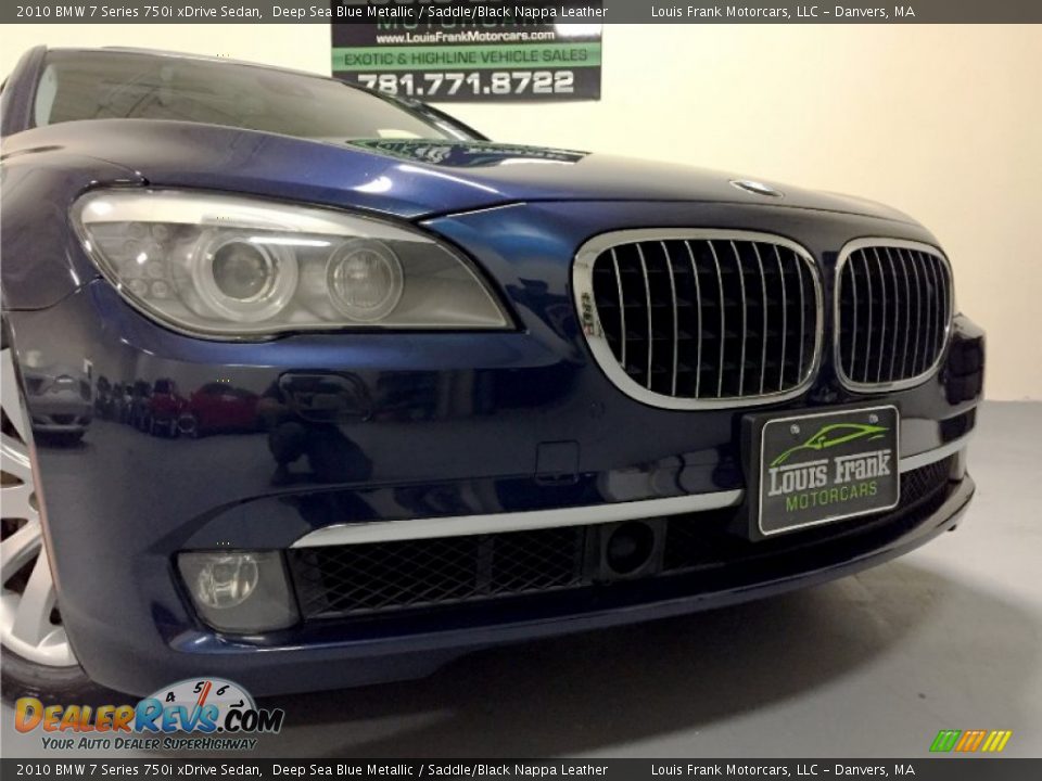 2010 BMW 7 Series 750i xDrive Sedan Deep Sea Blue Metallic / Saddle/Black Nappa Leather Photo #26