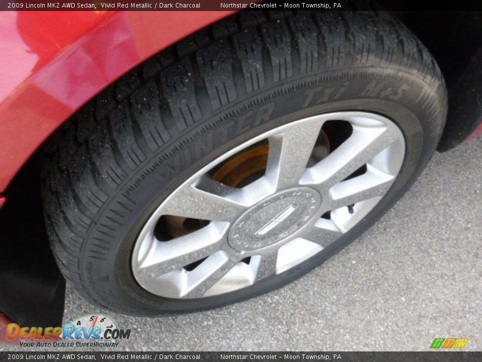 2009 Lincoln MKZ AWD Sedan Vivid Red Metallic / Dark Charcoal Photo #7