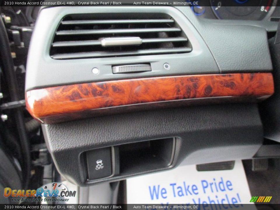 2010 Honda Accord Crosstour EX-L 4WD Crystal Black Pearl / Black Photo #32