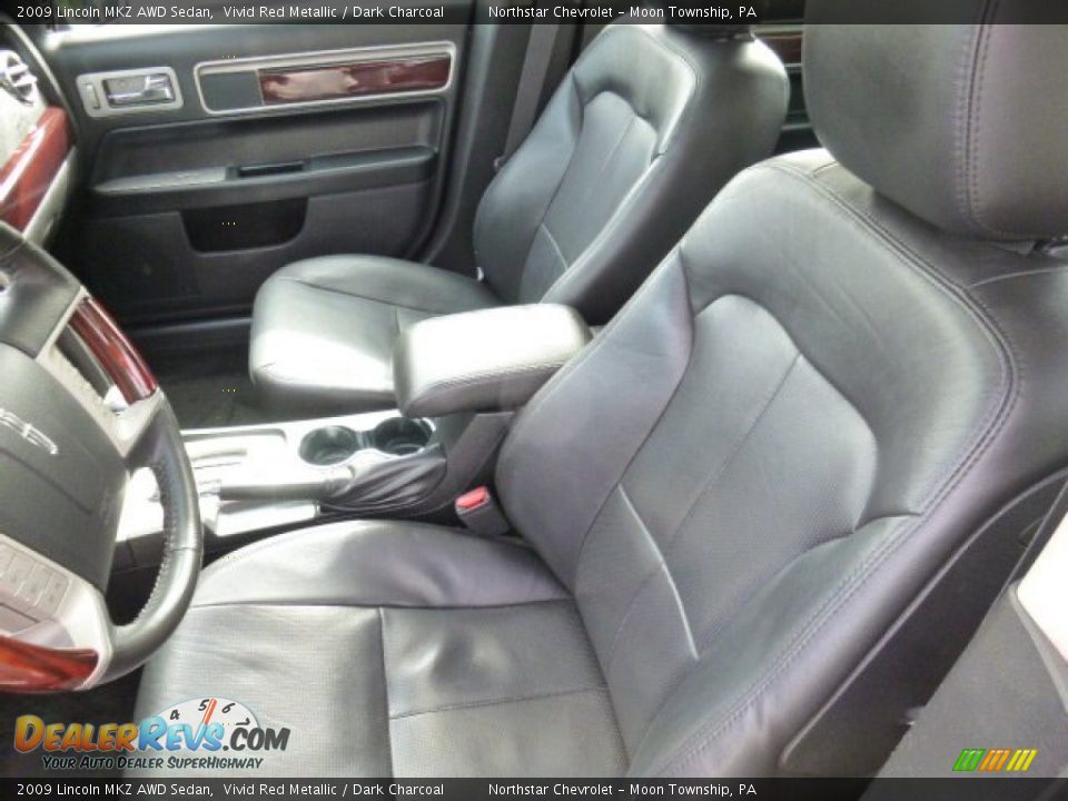 2009 Lincoln MKZ AWD Sedan Vivid Red Metallic / Dark Charcoal Photo #8