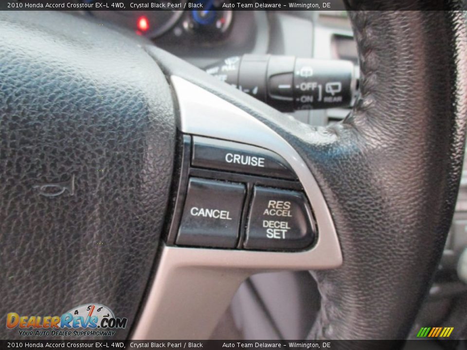 2010 Honda Accord Crosstour EX-L 4WD Crystal Black Pearl / Black Photo #35