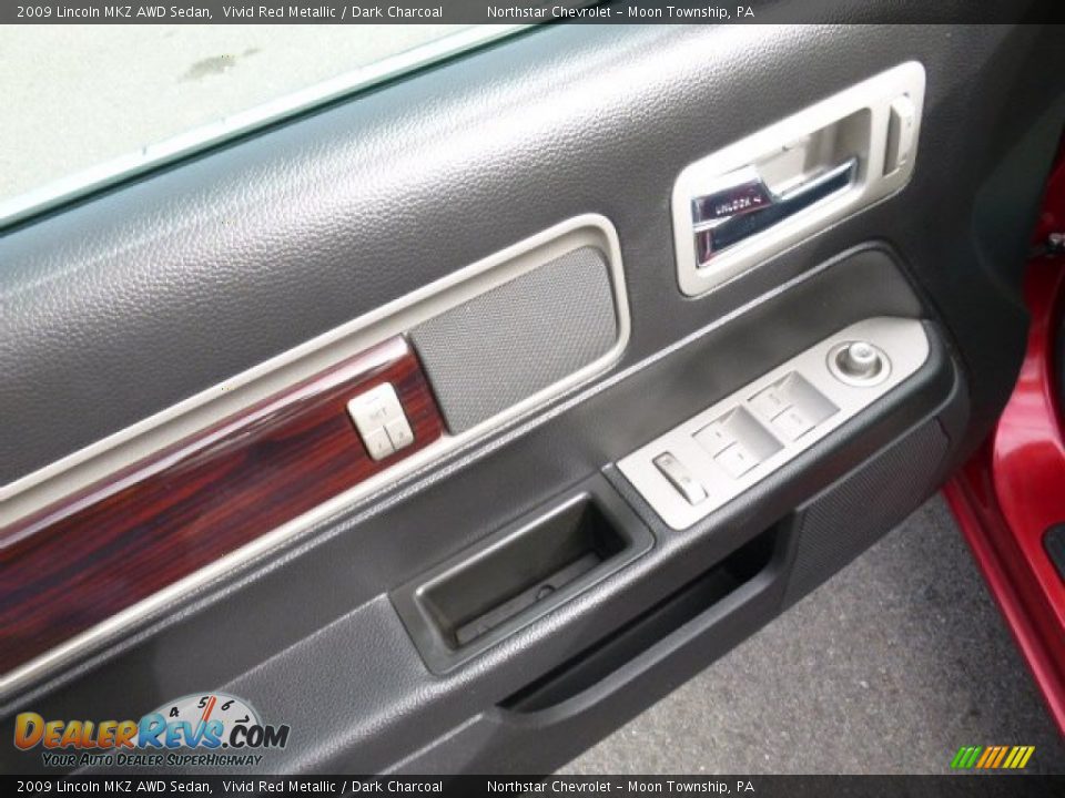 2009 Lincoln MKZ AWD Sedan Vivid Red Metallic / Dark Charcoal Photo #11