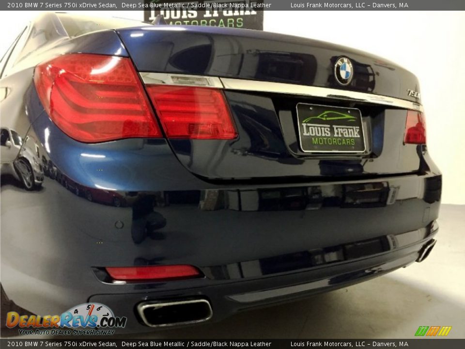 2010 BMW 7 Series 750i xDrive Sedan Deep Sea Blue Metallic / Saddle/Black Nappa Leather Photo #29