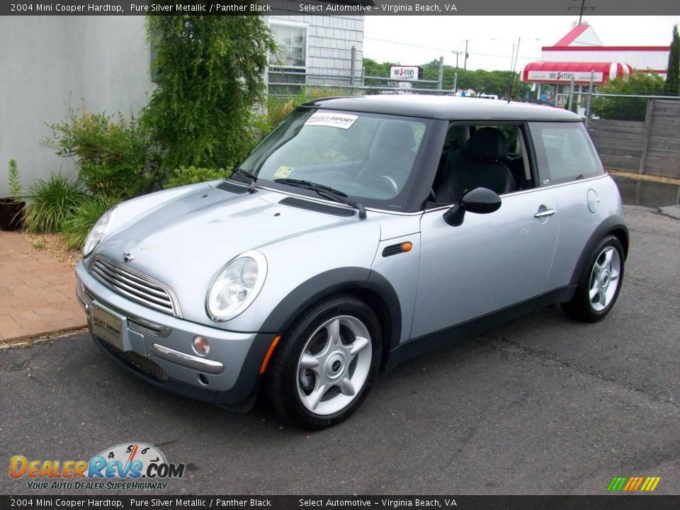 2004 Mini Cooper Hardtop Pure Silver Metallic / Panther Black Photo #1