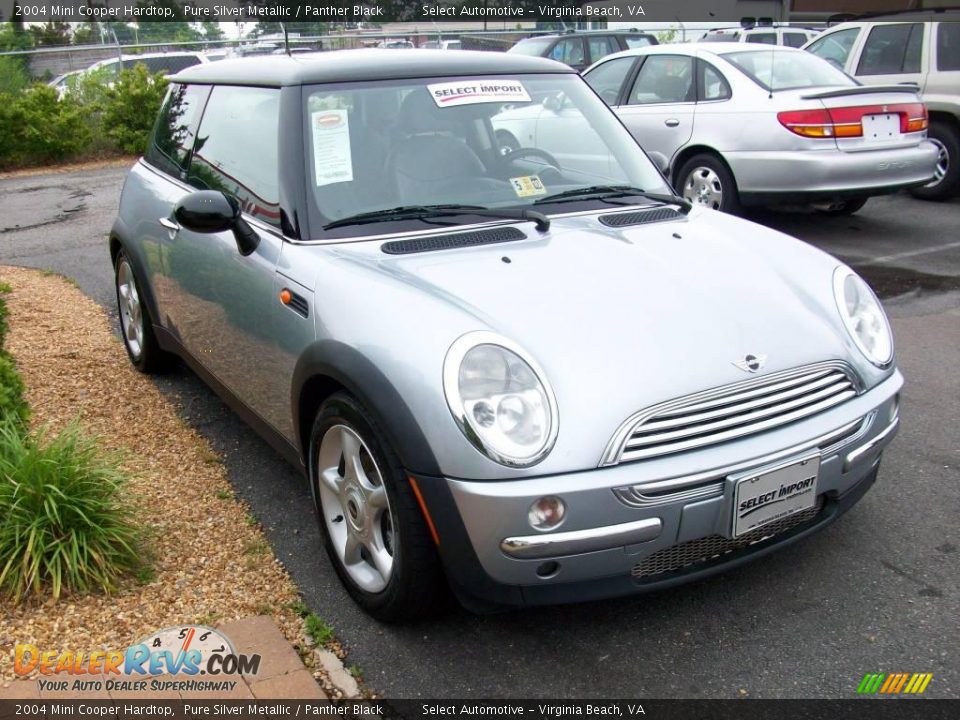 2004 Mini Cooper Hardtop Pure Silver Metallic / Panther Black Photo #4