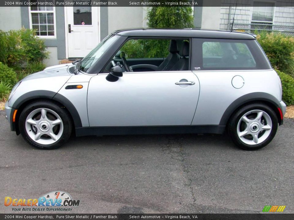 2004 Mini Cooper Hardtop Pure Silver Metallic / Panther Black Photo #9
