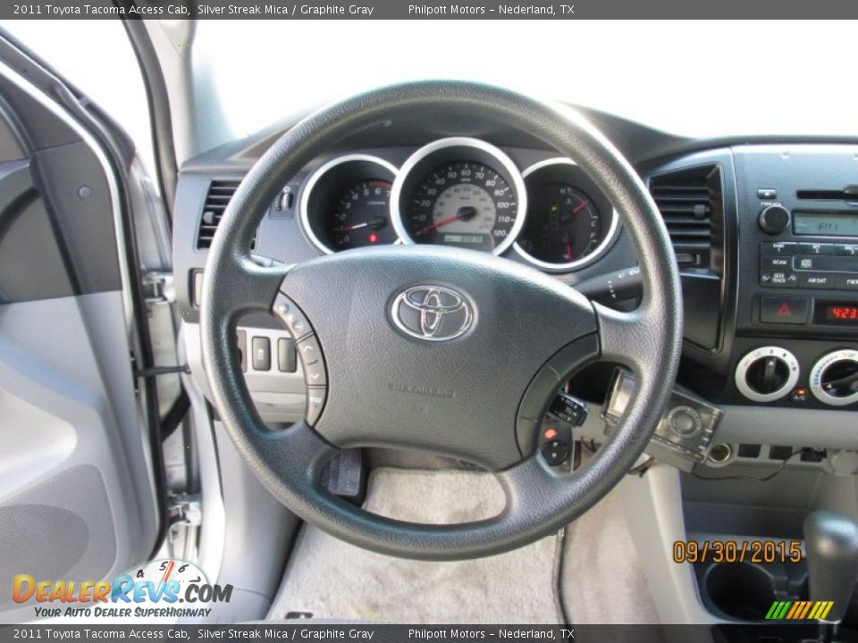 2011 Toyota Tacoma Access Cab Silver Streak Mica / Graphite Gray Photo #33