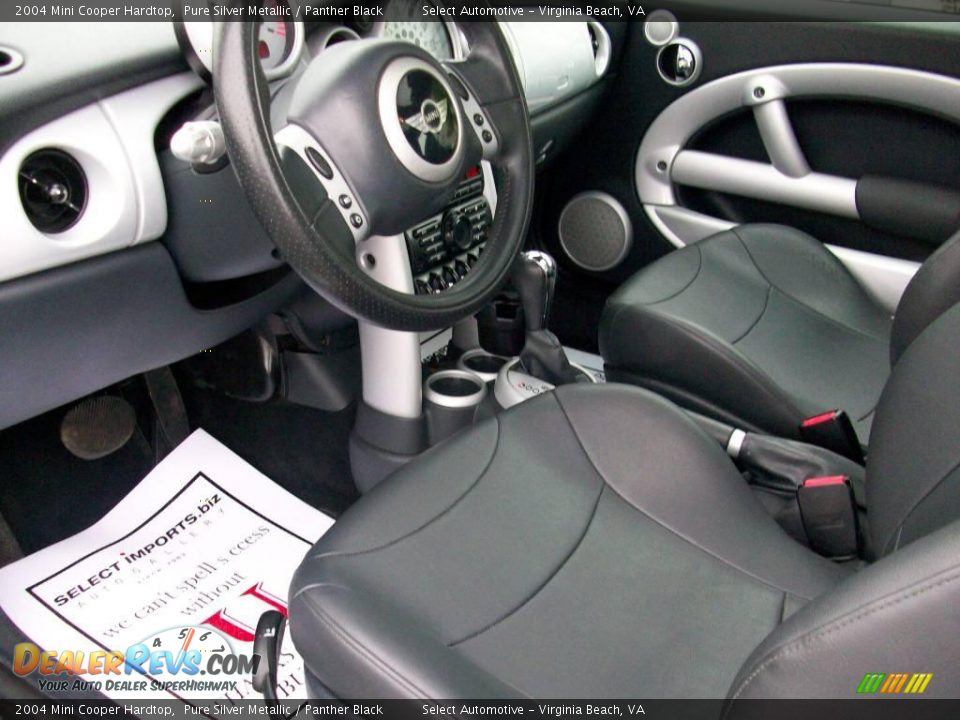 2004 Mini Cooper Hardtop Pure Silver Metallic / Panther Black Photo #11