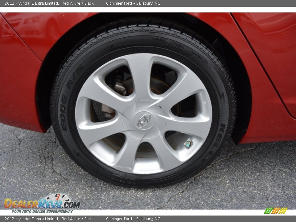 2012 Hyundai Elantra Limited Red Allure / Black Photo #8