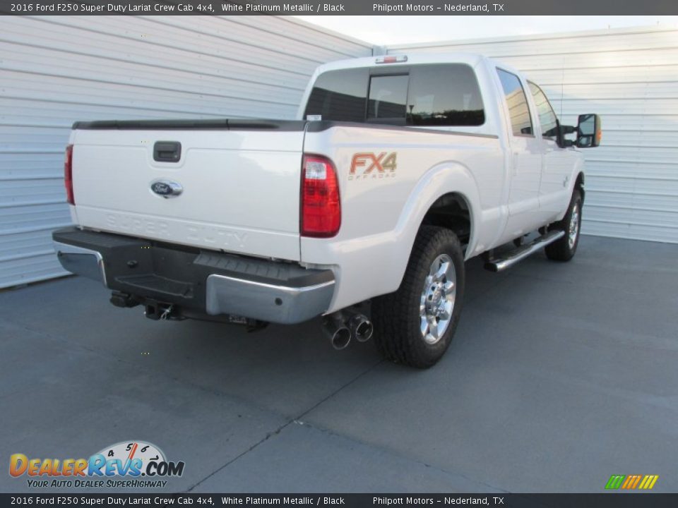 2016 Ford F250 Super Duty Lariat Crew Cab 4x4 White Platinum Metallic / Black Photo #4