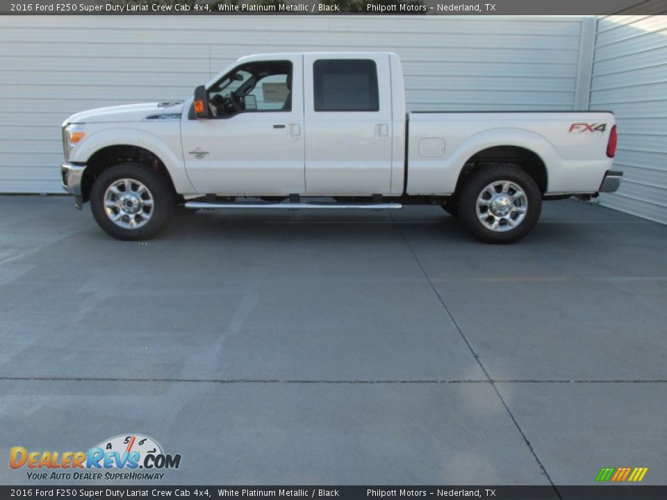 2016 Ford F250 Super Duty Lariat Crew Cab 4x4 White Platinum Metallic / Black Photo #6