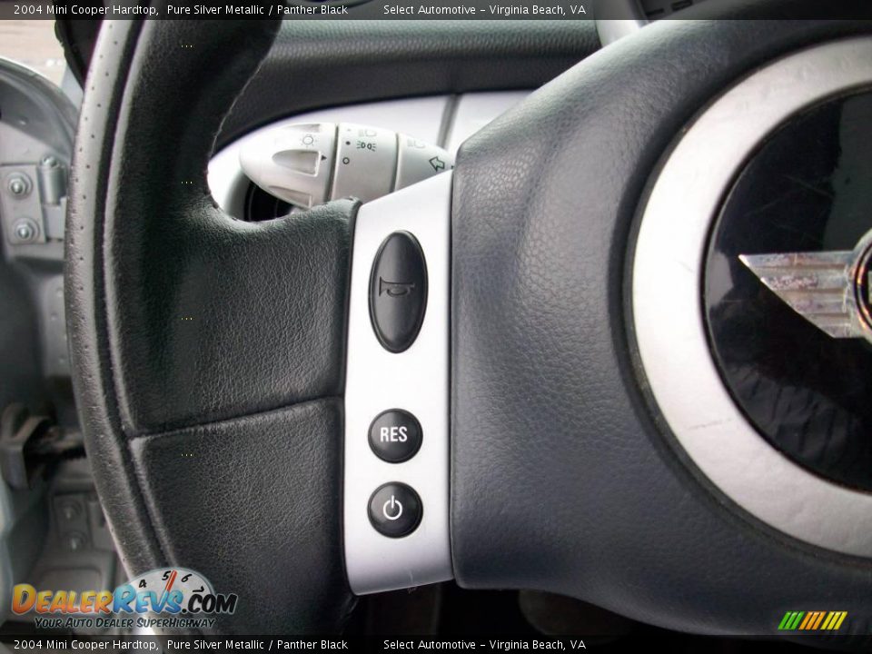 2004 Mini Cooper Hardtop Pure Silver Metallic / Panther Black Photo #15