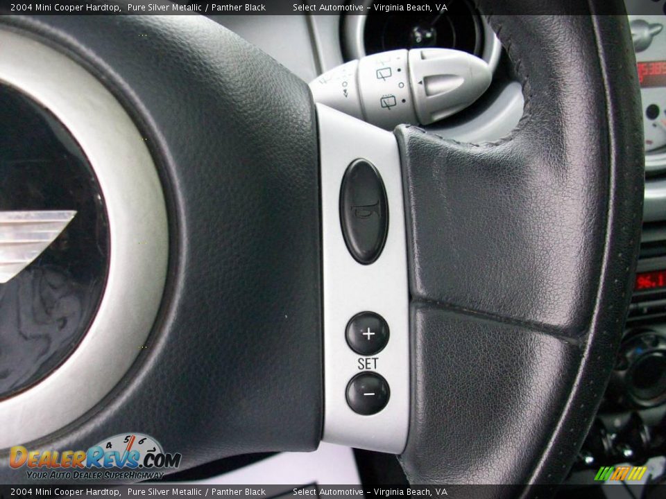 2004 Mini Cooper Hardtop Pure Silver Metallic / Panther Black Photo #17