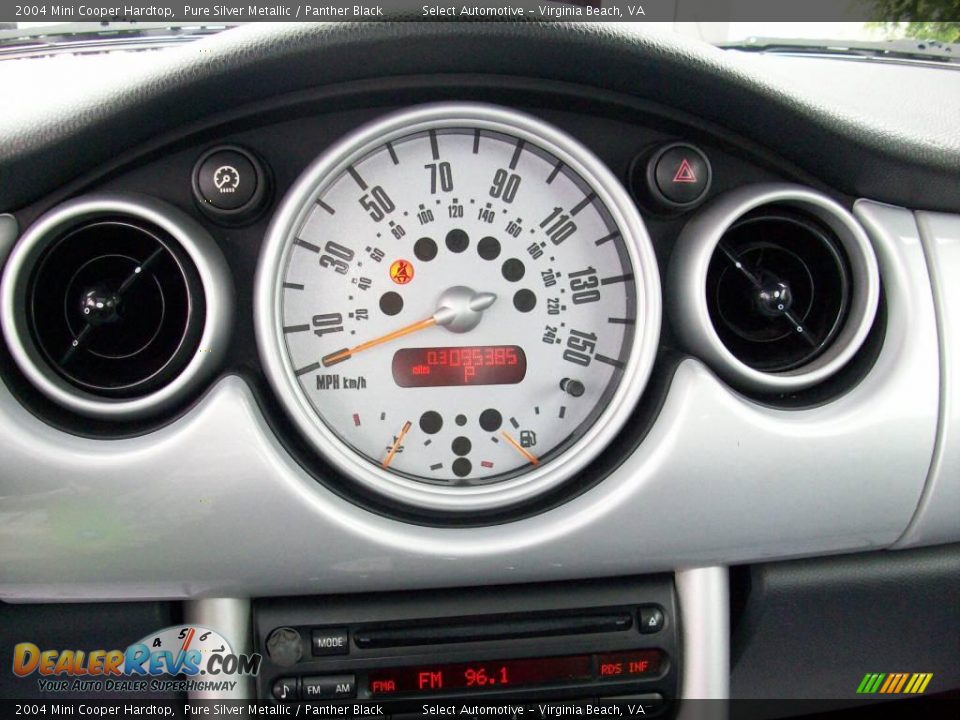 2004 Mini Cooper Hardtop Pure Silver Metallic / Panther Black Photo #18